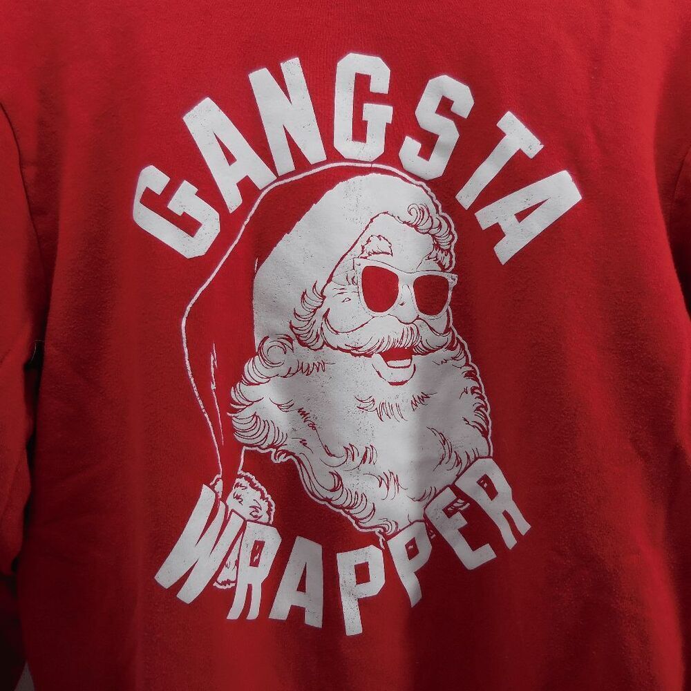Ugly Christmas Sweatshirt Santa Gangster Wrapper Rapper Sunglasses Men Women L‎